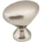 Elements 1-1/4" Overall Length Satin Nickel Oval Merryville Cabinet Knob 897L-SN - alternate 1
